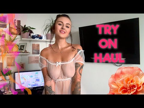 [4K] Transparent Try On Haul | Sheer Nightgowns with No Bra