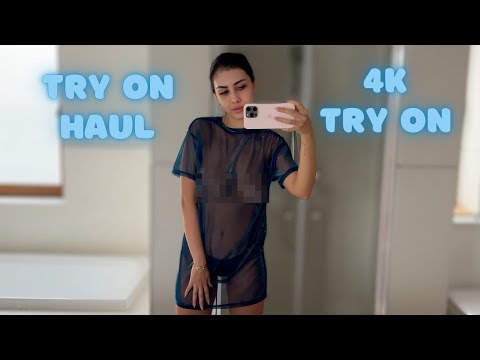 [4K] Sheer Perfection | Transparent Fashion Try-On | See Through Dress