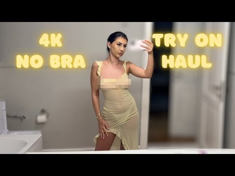 [4K] Sheer Dress | TRANSPARENT Try-On Haul | See-Through & Close-Up Looks