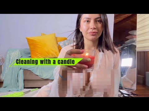 4K transparent cleaning the living room