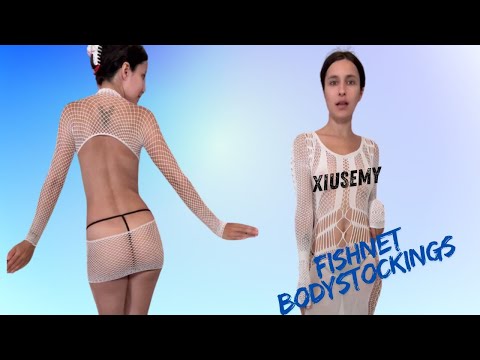 Naiadesaqua Tries On XIUSEMY Mesh And Fishnet Bodystockings!