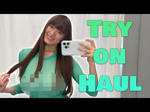 [4K] NO BRA TREND TRY-ON HAUL WITH SASHA | Hot Trends