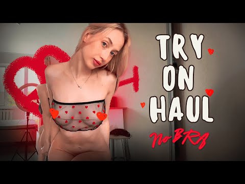 [4k] TRY-ON HAUL | Sheer UNDERWEAR | Braless Fashion | Luna