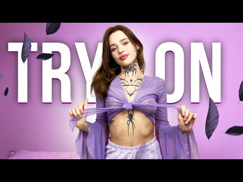 [4k USA] Alexa’s Transformation into a Sheer Superhero: Trying on Transparent Clothing Haul!