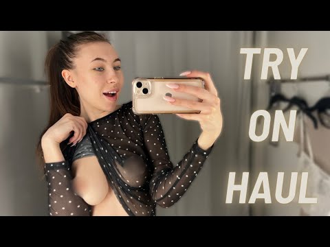 Transparent Lingerie TOP Try On Haul | NO BRA | See-Through Trend